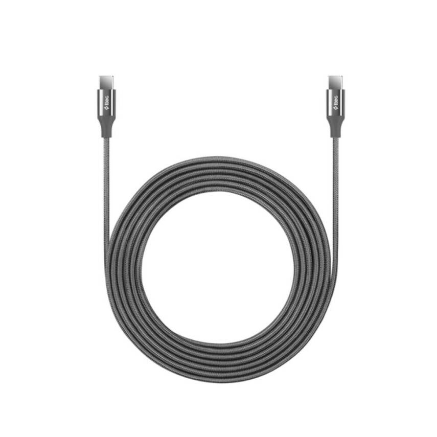 Ttec AlumiCable Hızlı Şarj Kablosu, USB-C - USB-C, 300 cm, Uzay Grisi - 2