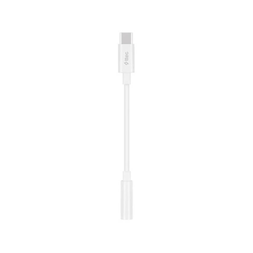 Ttec Aux Adaptörü, USB-C, 11 cm, 3.5 mm Konnektör, Beyaz - 1
