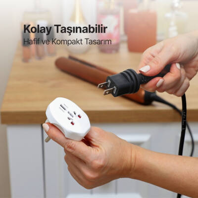 Ttec Dönüştürücü Adaptör, Avrupa Tipinden Evrensele, 3 Farklı Fiş - 8