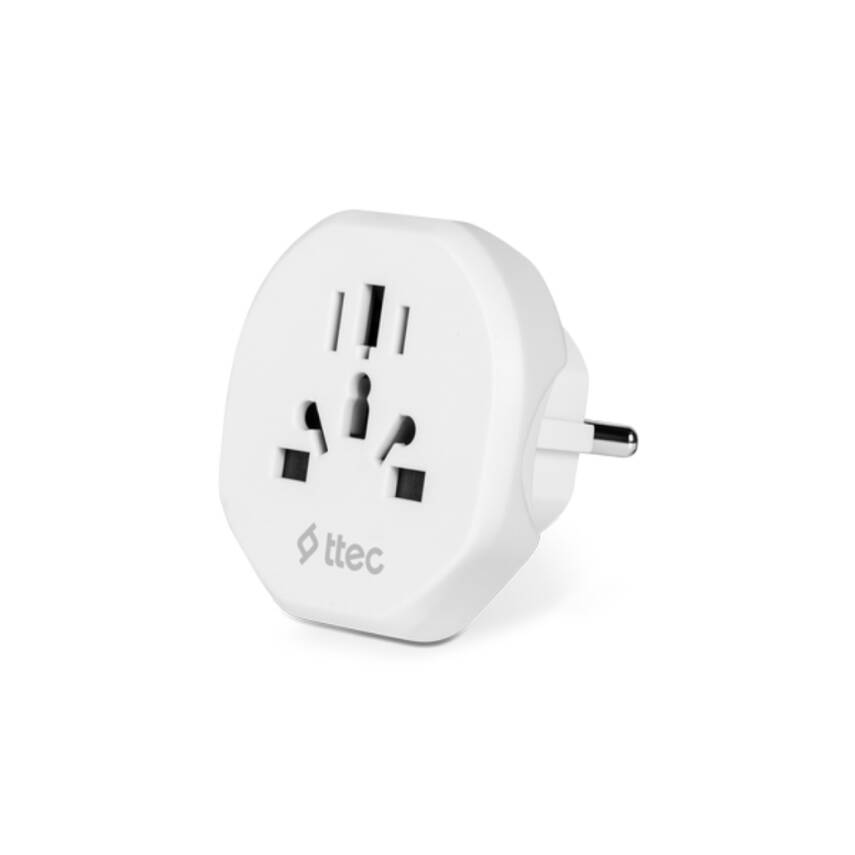 Ttec Dönüştürücü Adaptör, Avrupa Tipinden Evrensele, 3 Farklı Fiş - 1