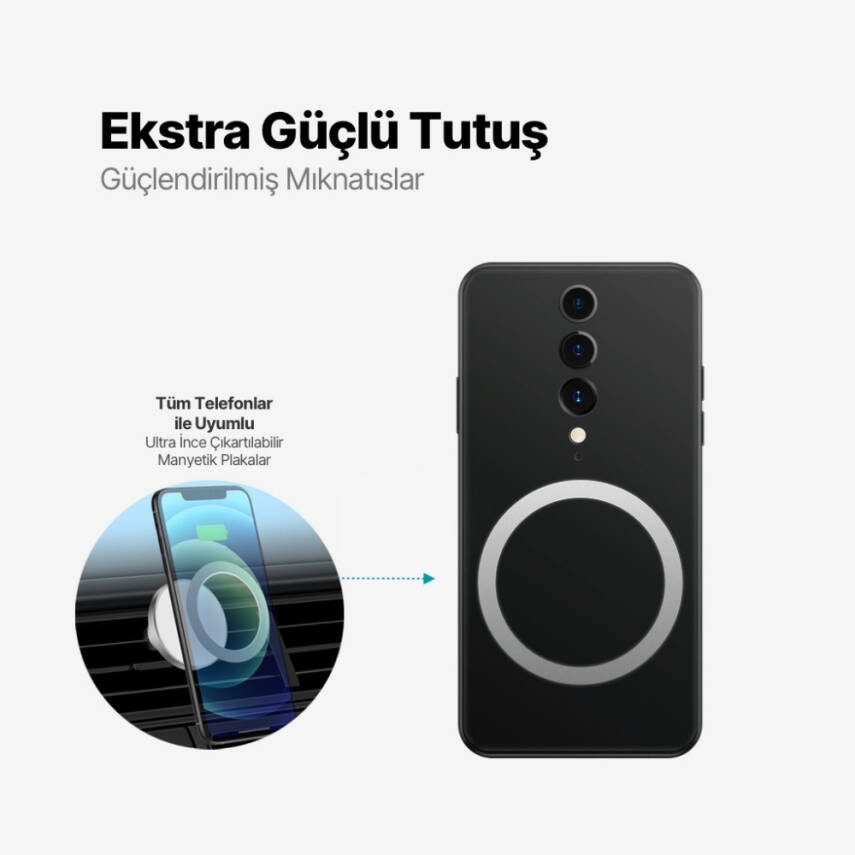 Ttec EasyDrive Pro M Araç İçi Telefon Tutucu, Magsafe Uyumlu, Siyah - 7
