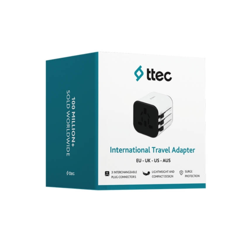 Ttec Evrensel Dönüştürücü Adaptör, Açılır Kapanır Yapı, 3 Farklı Fiş - 7