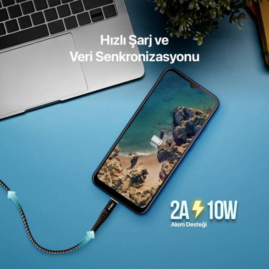 Ttec ExtremeCable Hızlı Şarj Kablosu, USB-C –USB-C, 1.2 m, Siyah - 7