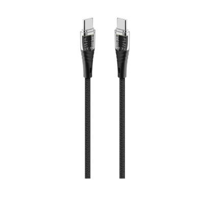 Ttec ExtremeCable Transparan Şarj Kablosu, USB-C –USB-C, 1.2 m, Siyah - TTEC