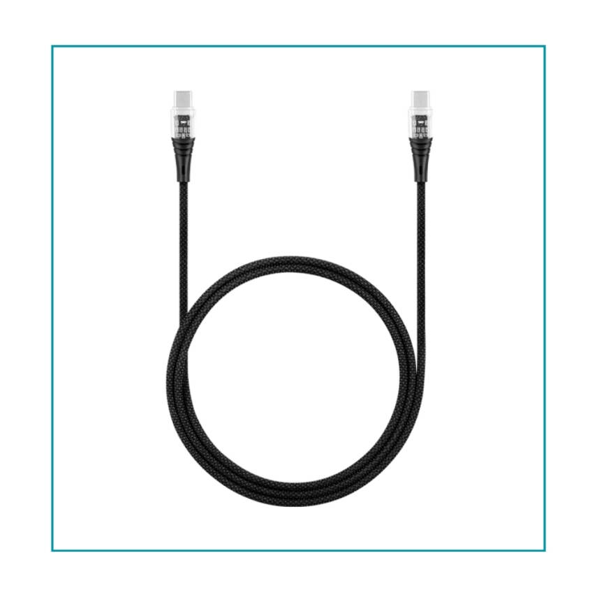 Ttec ExtremeCable Transparan Şarj Kablosu, USB-C –USB-C, 1.2 m, Siyah - 4