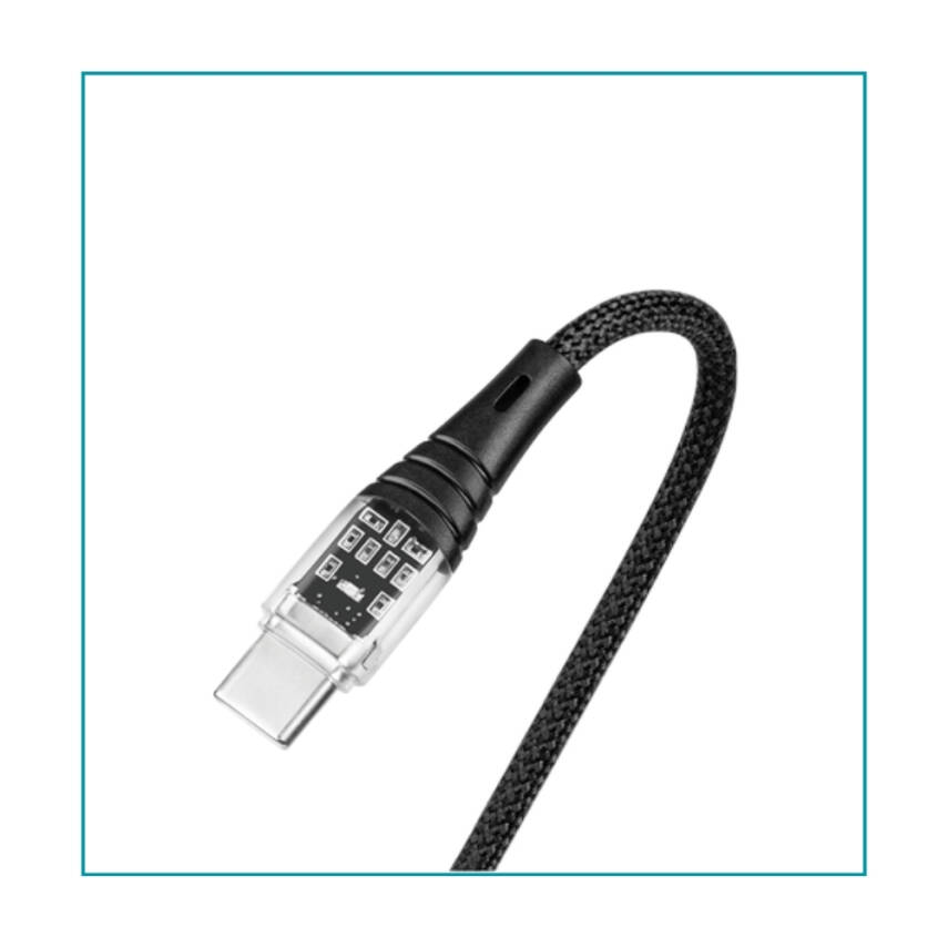 Ttec ExtremeCable Transparan Şarj Kablosu, USB-C –USB-C, 1.2 m, Siyah - 5