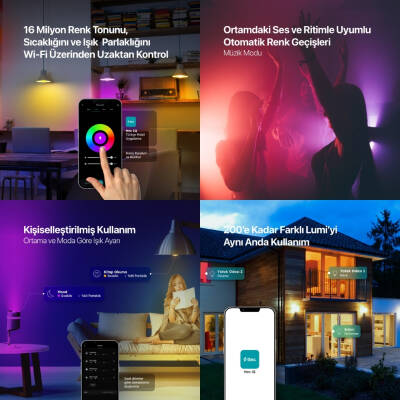 Ttec Lumi Akıllı Led Ampul, Wi-Fi, Çok Renkli, Sese Duyarlı - 6