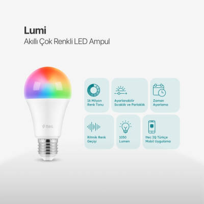 Ttec Lumi Akıllı Led Ampul, Wi-Fi, Çok Renkli, Sese Duyarlı - 7
