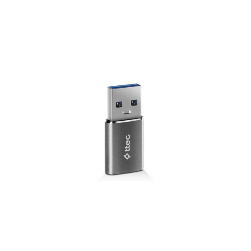 Ttec OTG Dönüştürücü Adaptör, USB-A 3.0 - Type-C, Uzay Grisi - 2
