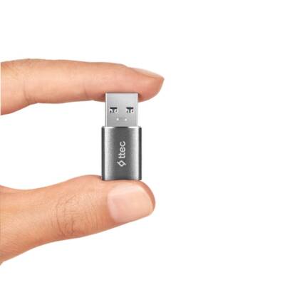 Ttec OTG Dönüştürücü Adaptör, USB-A 3.0 - Type-C, Uzay Grisi - 3
