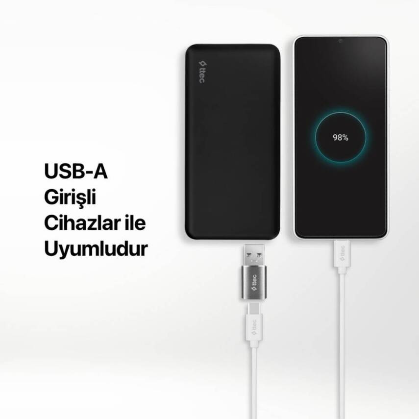 Ttec OTG Dönüştürücü Adaptör, USB-A 3.0 - Type-C, Uzay Grisi - 7