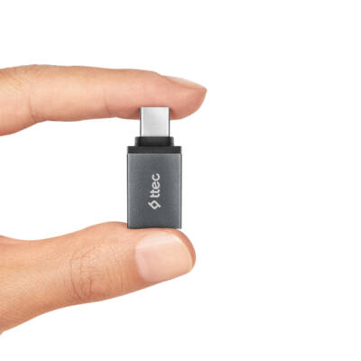 Ttec OTG Dönüştürücü Adaptör, USB-C - USB-A 3.0, Uzay Grisi - 3