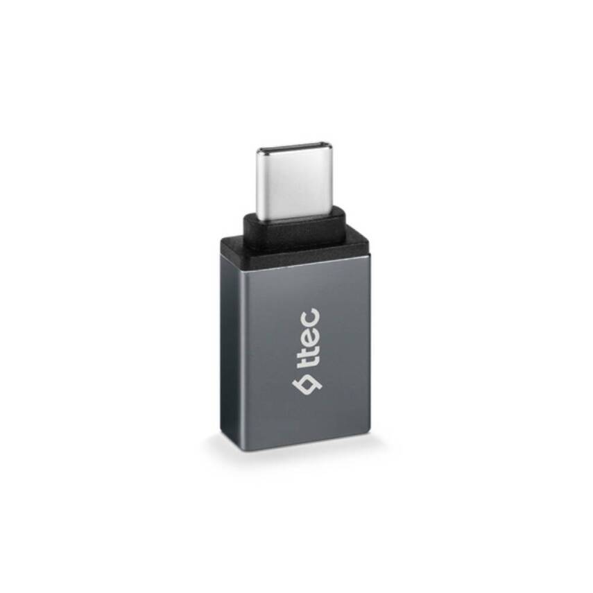 Ttec OTG Dönüştürücü Adaptör, USB-C - USB-A 3.0, Uzay Grisi - 2