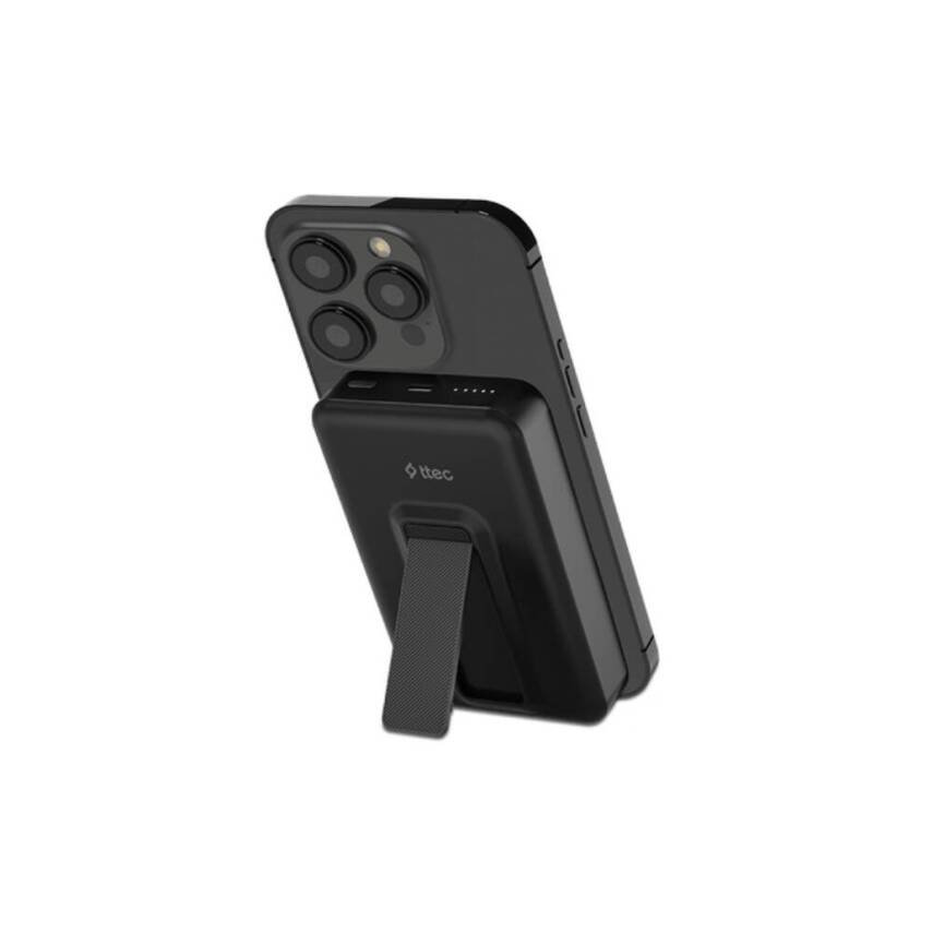 Ttec ReCharger Powerbank, 10.000 mAh, MagSafe Uyumlu, Stantlı, Siyah - 1
