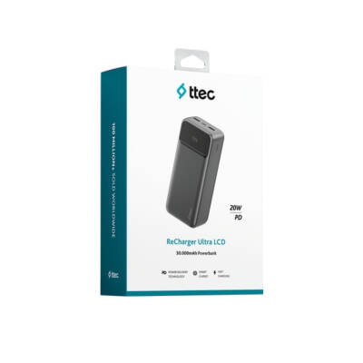 Ttec ReCharger Ultra LCD Powerbank, 30.000 mAh Taşınabilir Hızlı Şarj - 5