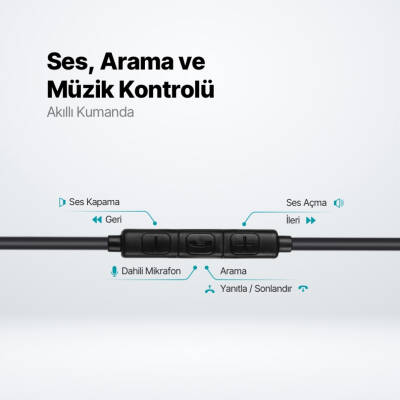 Ttec Rio 2 Kulakiçi Kulaklık, USB-C, Stereo Mikrofonlu, Siyah - 6