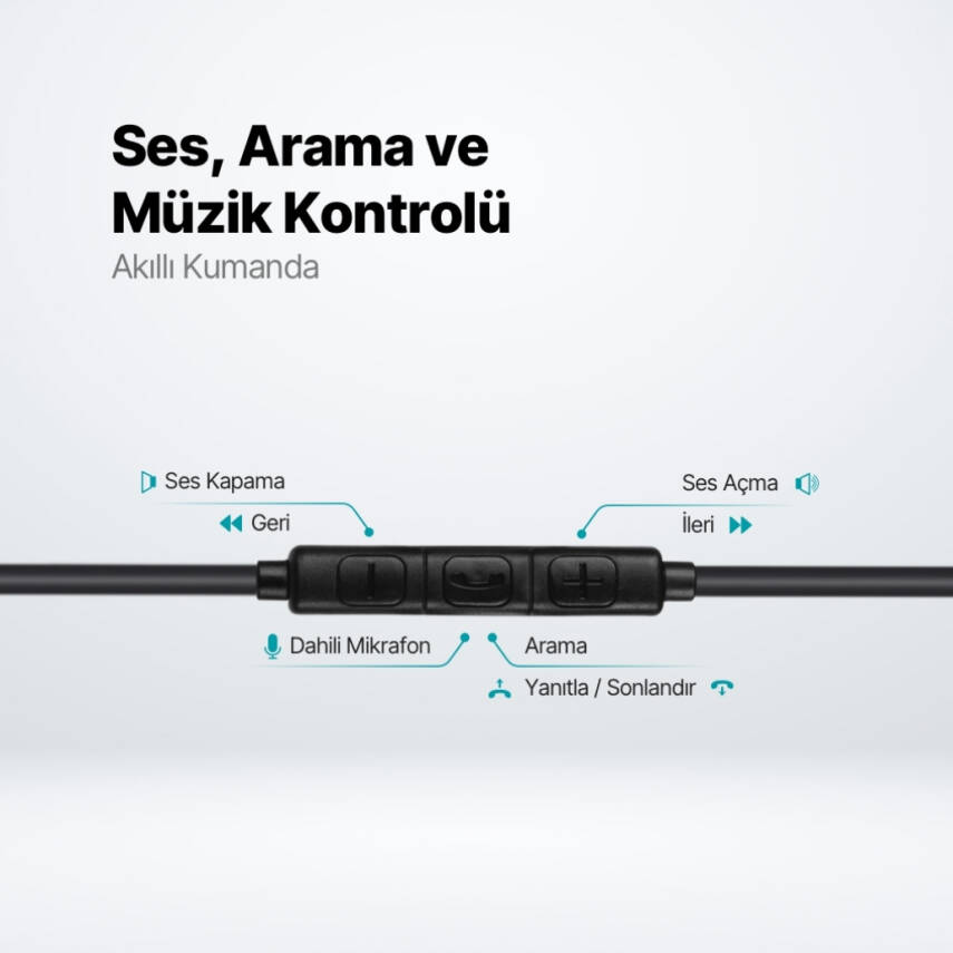 Ttec Rio 2 Kulakiçi Kulaklık, USB-C, Stereo Mikrofonlu, Siyah - 6