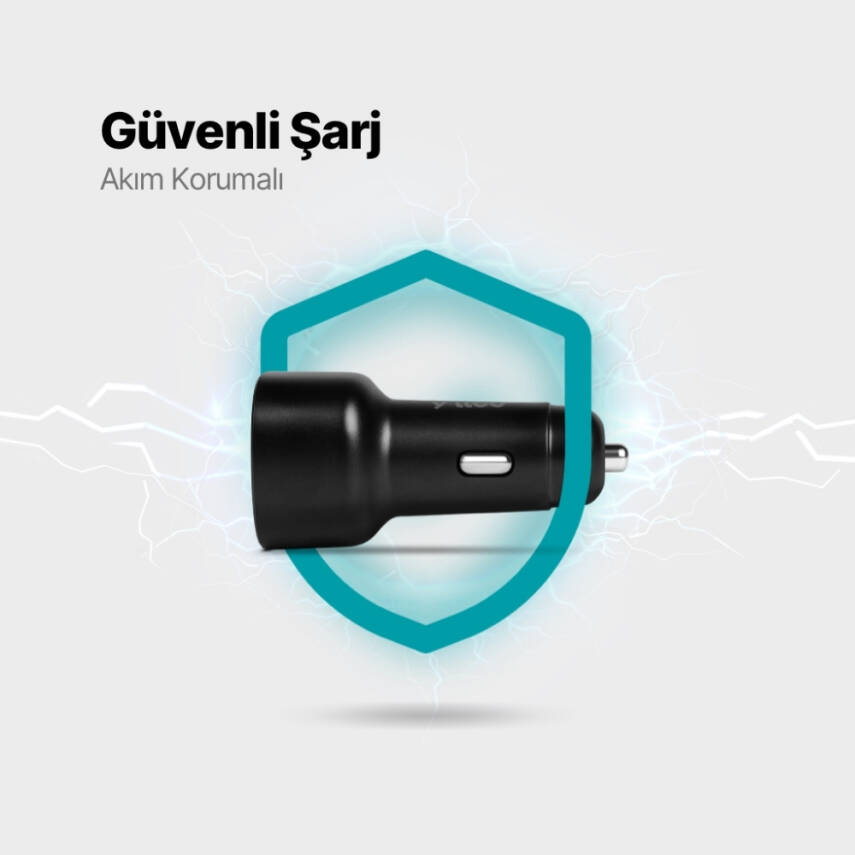 Ttec SmartCharger, Duo Araç Hızlı Şarj Aleti, 60 W, USB-C+USB-C, Siyah - 8