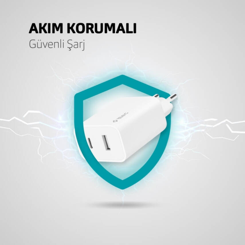 Ttec SmartCharger Duo Hızlı Şarj Aleti, USB-C + USB-A, PD 32W - 8