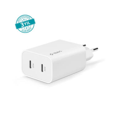 Ttec SmartCharger Duo Pro GaN Hızlı Şarj Aleti, USB-C + USB-C, 50W PD - 2