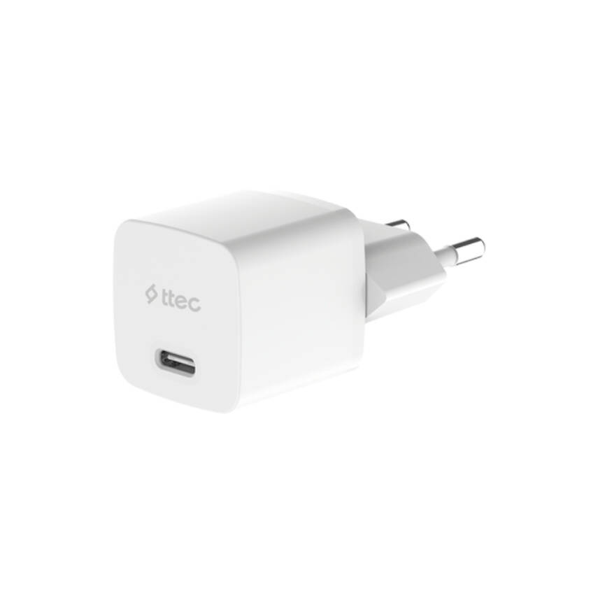 Ttec SmartCharger Seyahat Hızlı Şart Aleti + USB-C-USB-C Kablo, Beyaz - 2