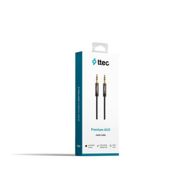 Ttec Stereo Premium Ses Kablosu, 1 m, 3.5 mm Konnektör, Siyah - 3