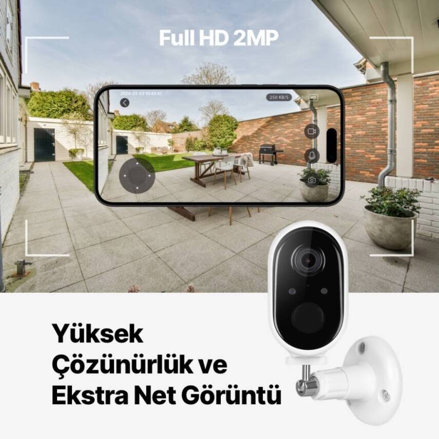Ttec Wizi Pro W Akıllı Kamera, Full HD, Wi-Fi, Mekan Bataryalı, Beyaz - 8