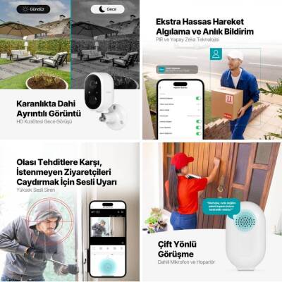 Ttec Wizi Pro W Akıllı Kamera, Full HD, Wi-Fi, Mekan Bataryalı, Beyaz - 10