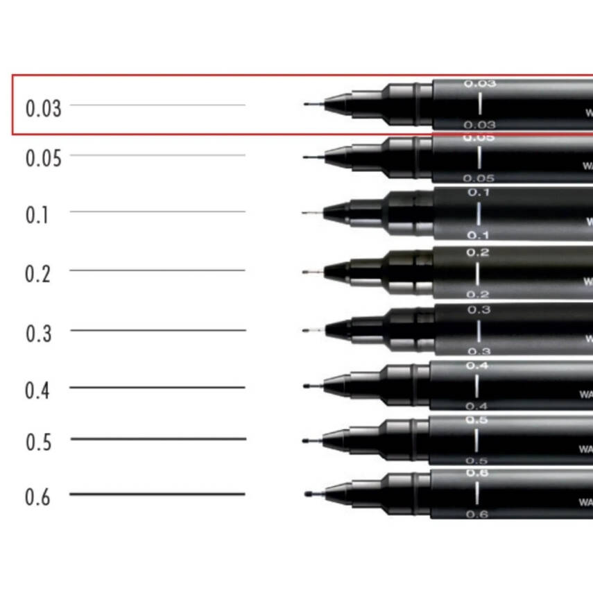UNİ Pin 200 Teknik Çizim Kalemi, 0.03 mm Uç, Siyah, Dayanıklı Mürekkep - 5