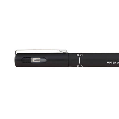 UNİ Pin 200 Teknik Çizim Kalemi, 0.3 mm Uç, Siyah, Dayanıklı Mürekkep - 2