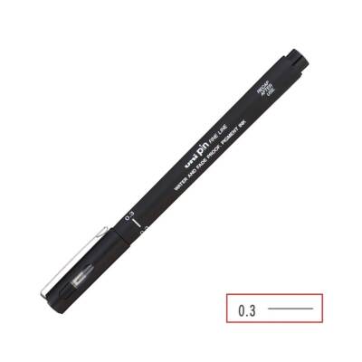 UNİ Pin 200 Teknik Çizim Kalemi, 0.3 mm Uç, Dayanıklı Mürekkep, Siyah - 4