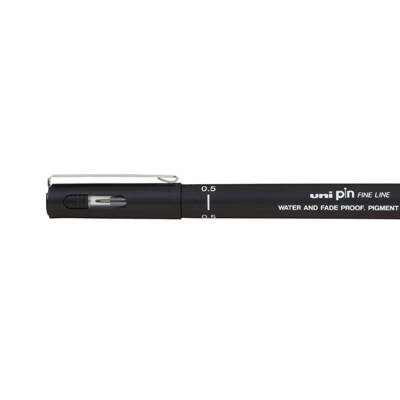 UNİ Pin 200 Teknik Çizim Kalemi, 0.5 mm Uç, Siyah, Dayanıklı Mürekkep - 2