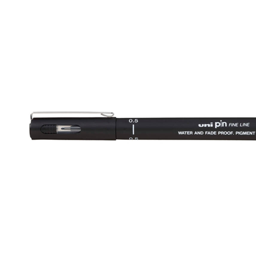 UNİ Pin 200 Teknik Çizim Kalemi, 0.5 mm Uç, Siyah, Dayanıklı Mürekkep - 2