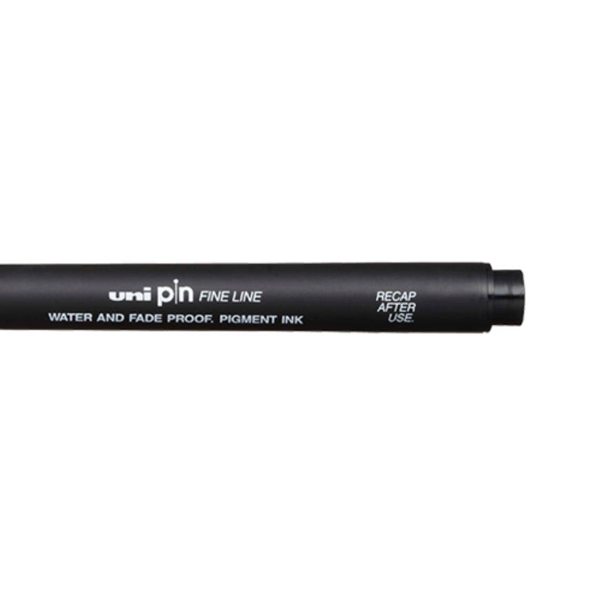UNİ Pin 200 Teknik Çizim Kalemi, 0.6 mm Uç, Siyah, Dayanıklı Mürekkep - 3
