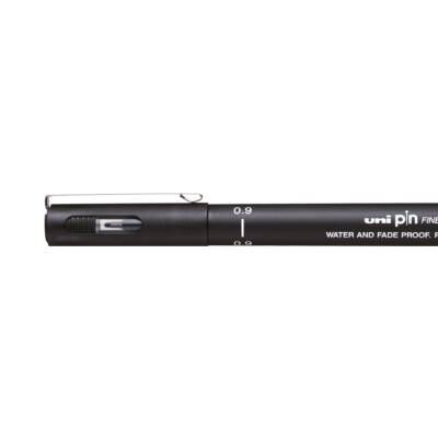 UNİ Pin 200 Teknik Çizim Kalemi, 0.9 mm Uç, Siyah, Dayanıklı Mürekkep - 2