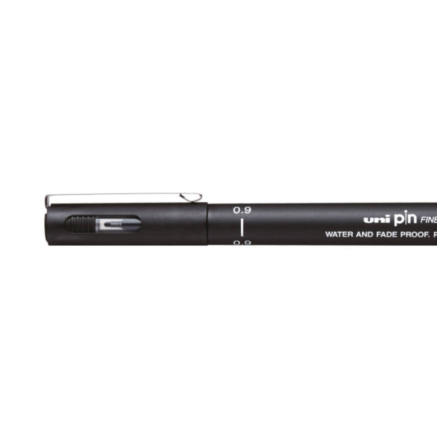 UNİ Pin 200 Teknik Çizim Kalemi, 0.9 mm Uç, Siyah, Dayanıklı Mürekkep - 2