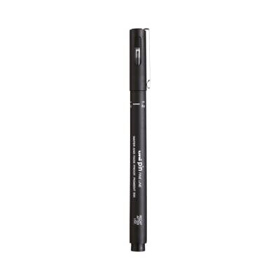 UNİ Pin 200 Teknik Çizim Kalemi, 1.2 mm Uç, Siyah, Dayanıklı Mürekkep - 1