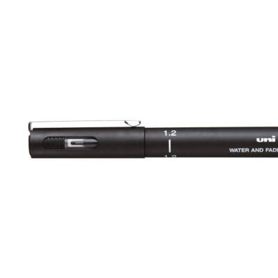 UNİ Pin 200 Teknik Çizim Kalemi, 1.2 mm Uç, Siyah, Dayanıklı Mürekkep - 2