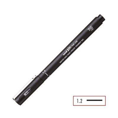 UNİ Pin 200 Teknik Çizim Kalemi, 1.2 mm Uç, Dayanıklı Mürekkep, Siyah - 4