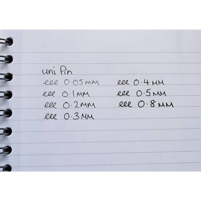 UNİ Pin 200 Teknik Çizim Kalem Seti, 5'li, Siyah, Dayanıklı Mürekkep - 3