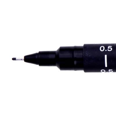 UNİ Pin 200 Teknik Çizim Kalem Seti, 5'li, Siyah, Dayanıklı Mürekkep - 7