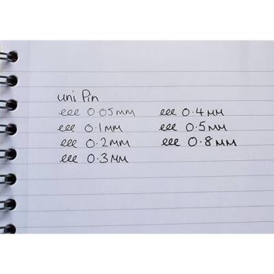 UNİ Pin 200 Teknik Çizim Kalem Seti, 5'li, Siyah, Dayanıklı Mürekkep - 3