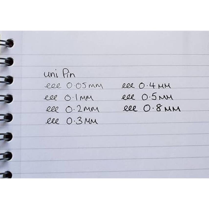 UNİ Pin 200 Teknik Çizim Kalem Seti, 5'li, Siyah, Dayanıklı Mürekkep - 3
