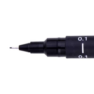 UNİ Pin 200 Teknik Çizim Kalem Seti, 5'li, Siyah, Dayanıklı Mürekkep - 4