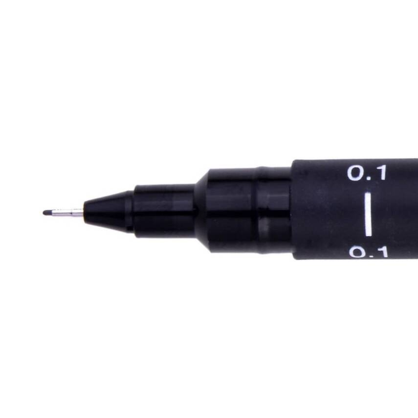 UNİ Pin 200 Teknik Çizim Kalem Seti, 5'li, Siyah, Dayanıklı Mürekkep - 4