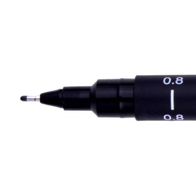 UNİ Pin 200 Teknik Çizim Kalem Seti, 5'li, Siyah, Dayanıklı Mürekkep - 8