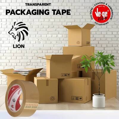 Ve-Ge Aslan Koli Bandı, 45 mm x 100 m, Kahverengi, Hotmelt Yapışkan - 4