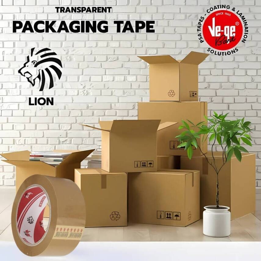 Ve-Ge Aslan Koli Bandı, 48 Adet, 45 mm x 100 m, Kahverengi, Hotmelt - 5