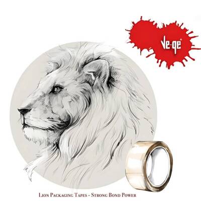 Ve-Ge Aslan Koli Bandı, 6 Adet, 45mm x 100m, Şeffaf, Hotmelt Yapışkan - 6