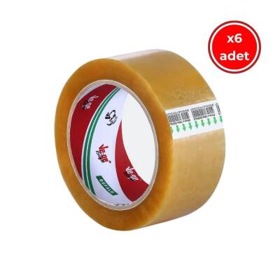 Ve-Ge Bufalo Koli Bandı, 6 Adet, 45 mm x 40m, Şeffaf, Su Bazlı Tutkal - Ve-Ge